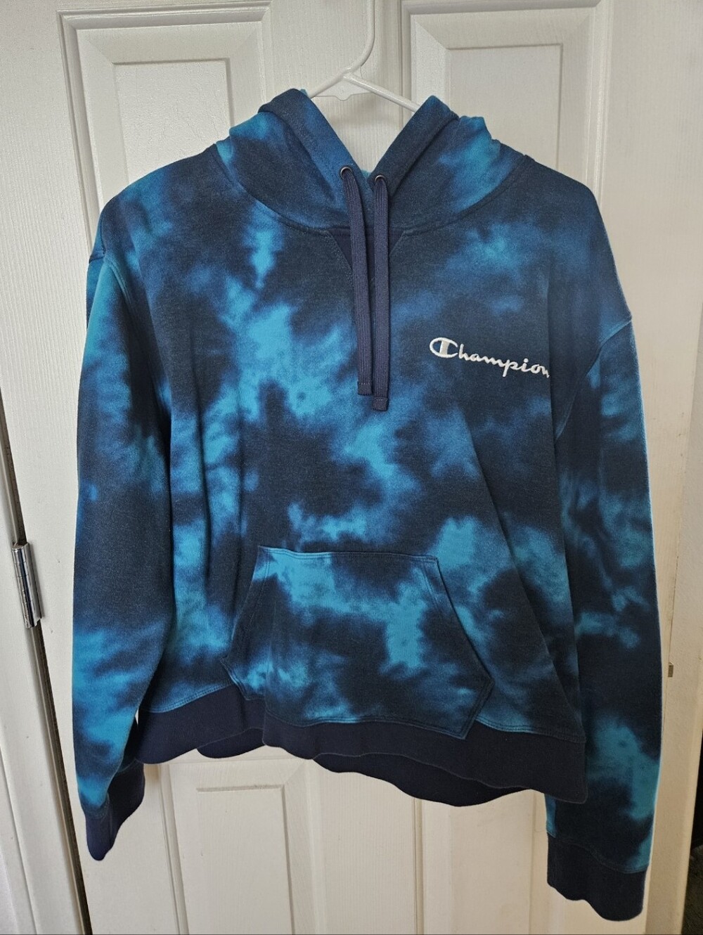 Champion Blue Tie-Dye Pullover Womens